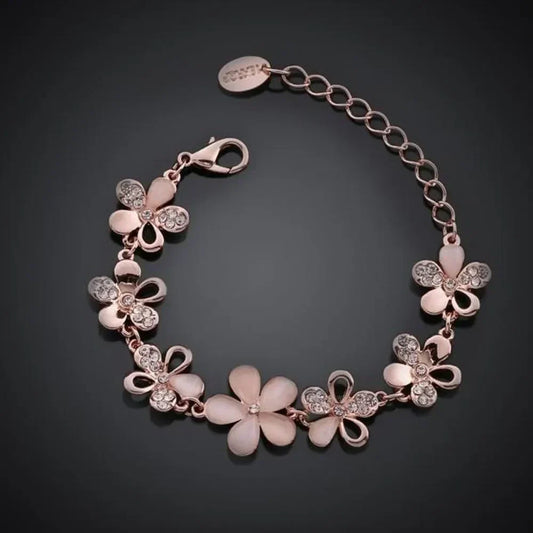 Antique Rose Flower Bracelet - emmy-rae-jewels.com
