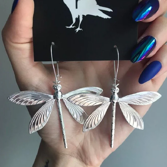 Vintage Silver Dragonfly Earrings - emmy-rae-jewels.com