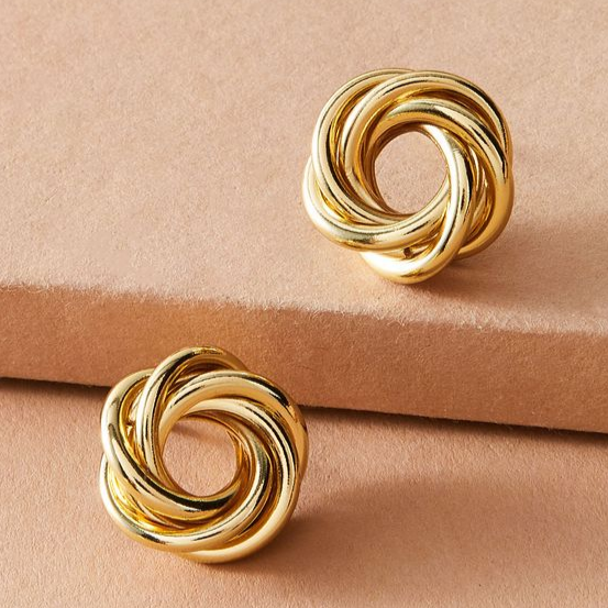 Vintage Golden Spiral Earrings - emmy-rae-jewels.com