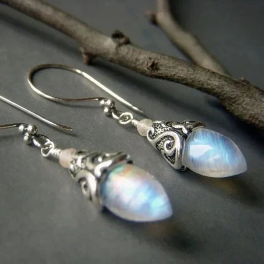 Antique Moonstone Drop Earrings - emmy-rae-jewels.com