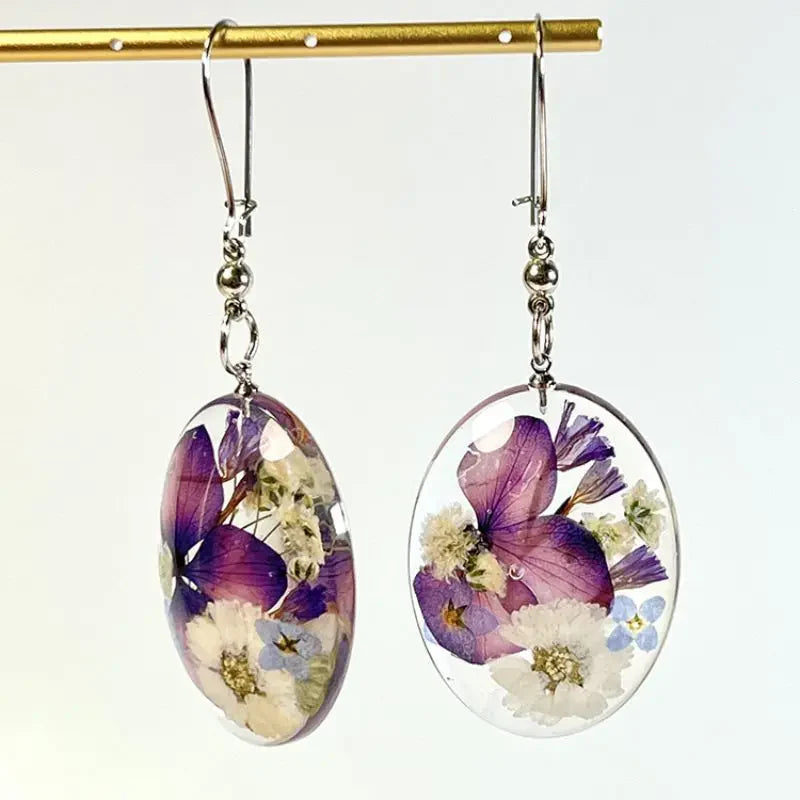 Vintage Crystal Flower Earrings