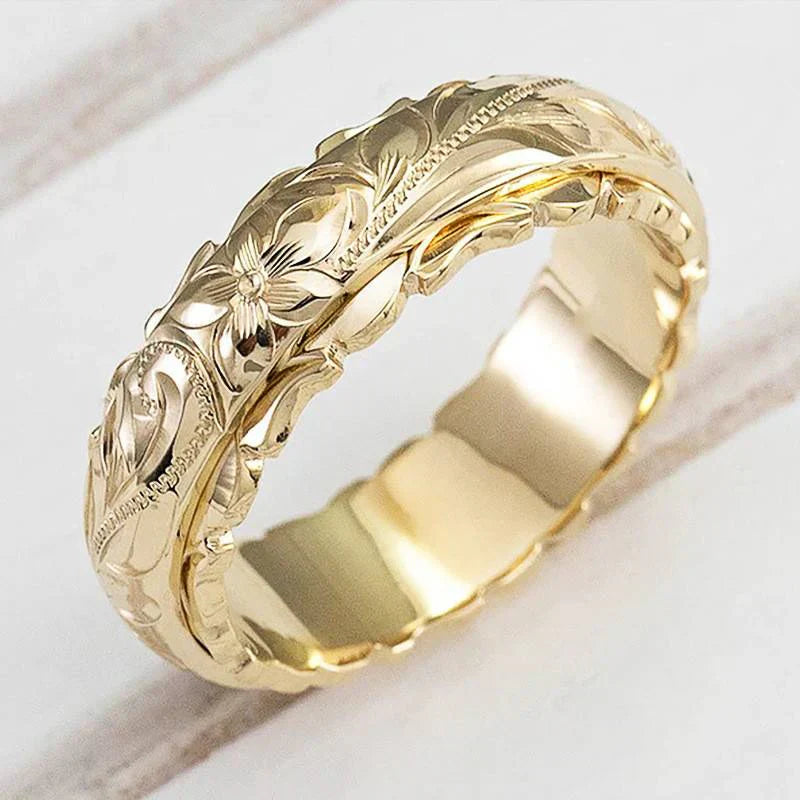 Antique Gold Flower Ring - emmy-rae-jewels.com