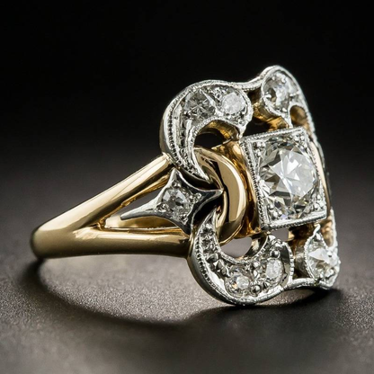 Vintage Zirconia Gold Ring - emmy-rae-jewels.com