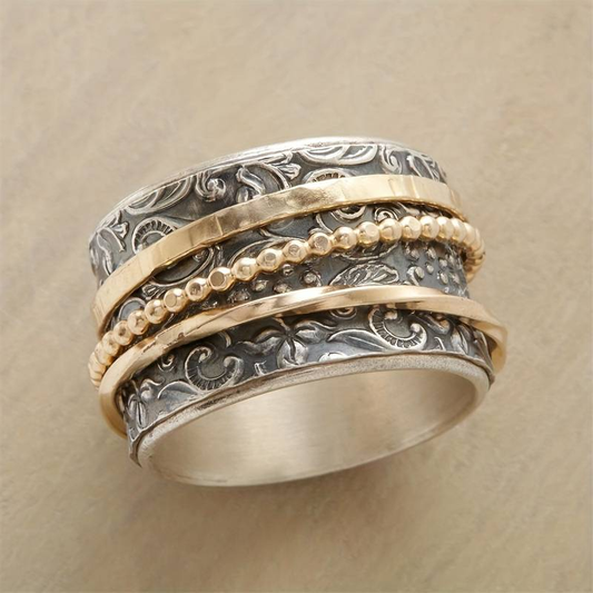 Vintage Gold & Silver Antique Ring - emmy-rae-jewels.com