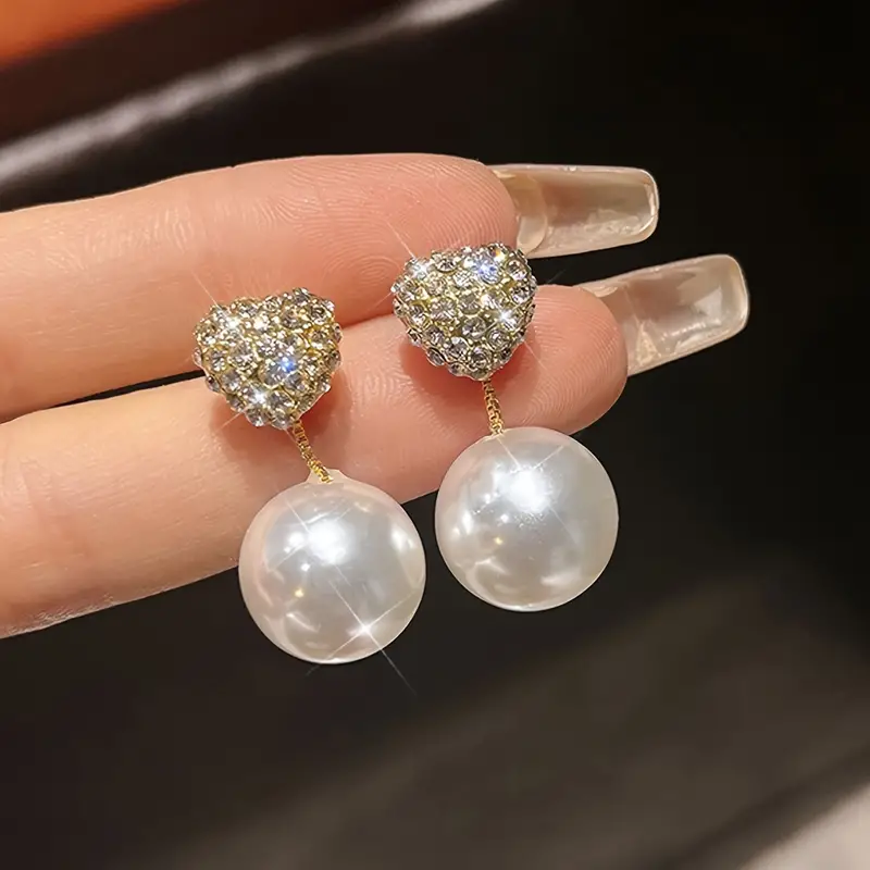 Elegant Pearl Glitter Earrings - emmy-rae-jewels.com