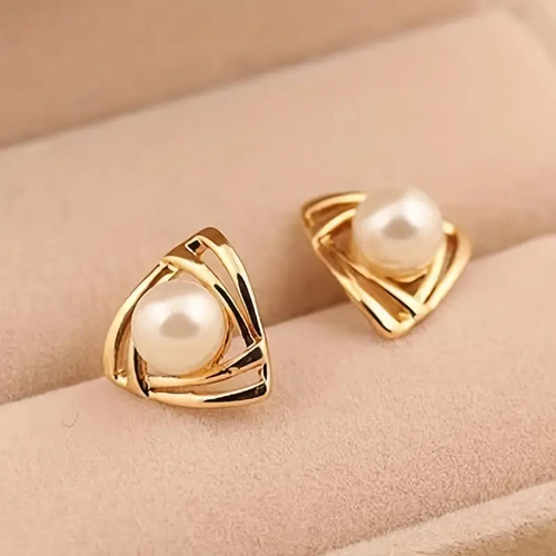 Elegant Pearl and Gold Earrings - emmy-rae-jewels.com