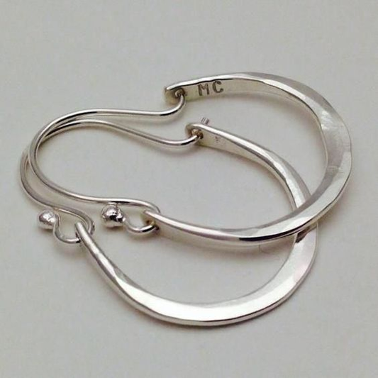 Vintage Silver Hoop Earrings - emmy-rae-jewels.com