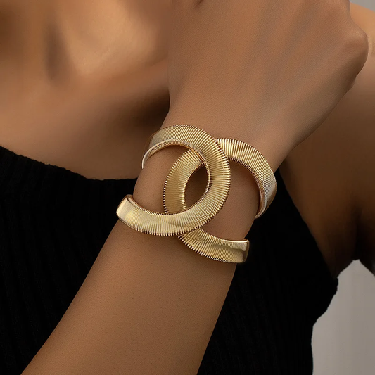 Elegant Dual Golden Bracelet - emmy-rae-jewels.com