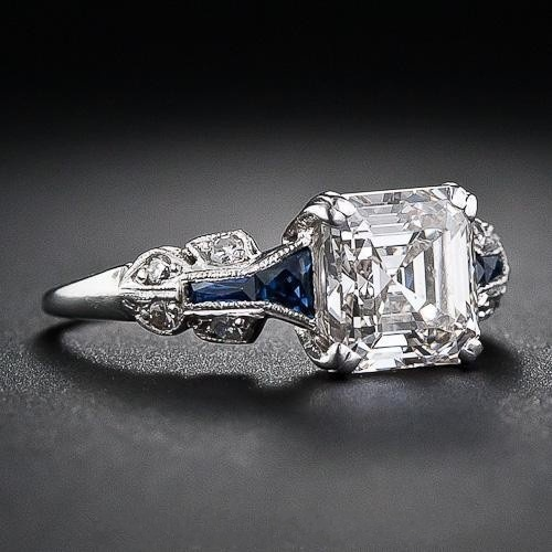Brilliant Vintage Ring in Blue and Silver - emmy-rae-jewels.com