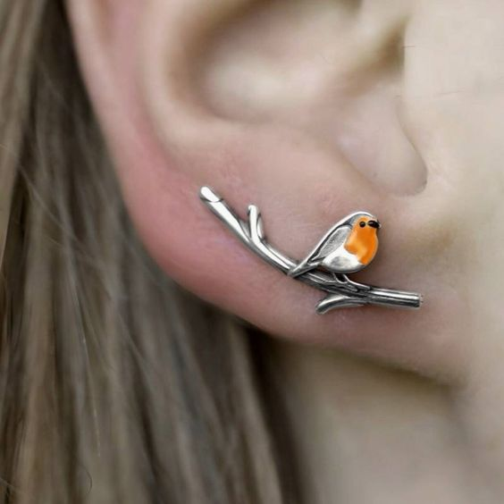Vintage Birdie Silver Earrings - emmy-rae-jewels.com