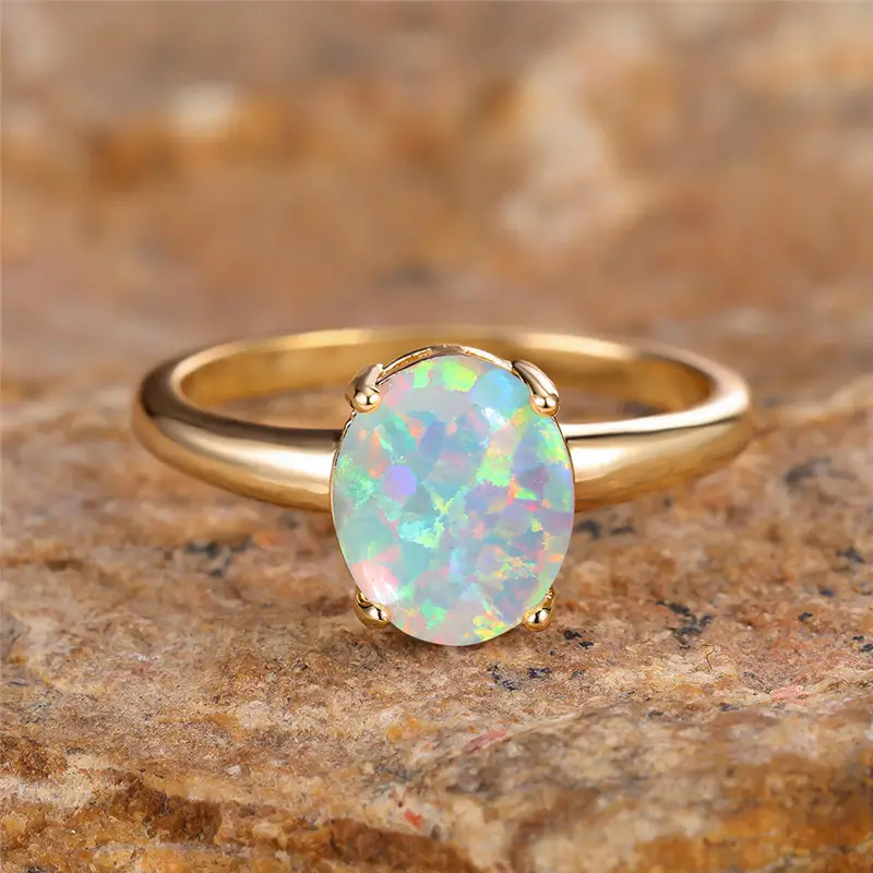 Vintage Opal Golden Ring - emmy-rae-jewels.com