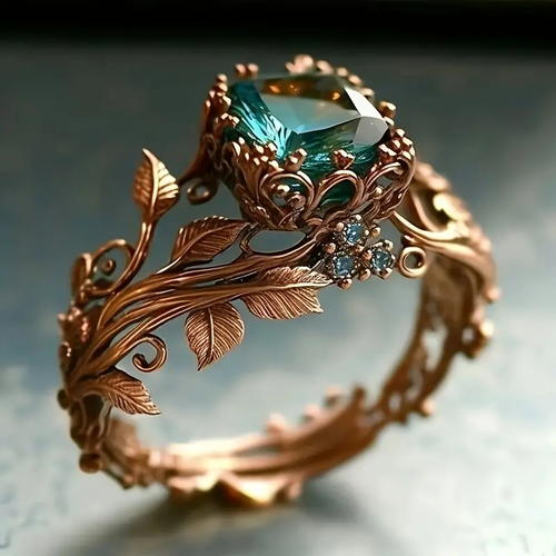 Nature Green Crystal Ring - emmy-rae-jewels.com