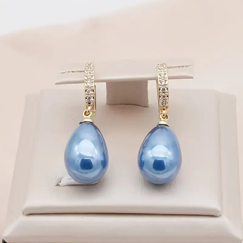 Blue Ocean Dew Earrings