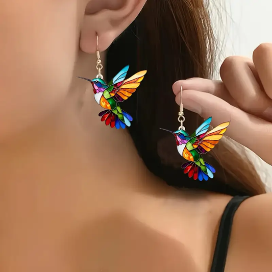 Colorful Hummingbird Earrings - emmy-rae-jewels.com