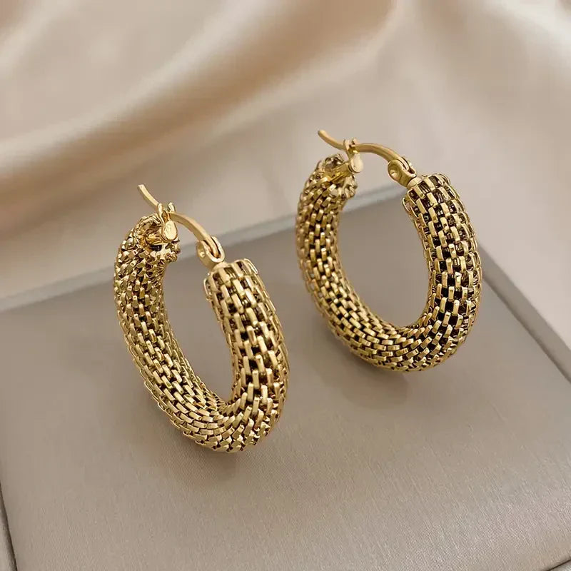 Golden Tide Hoop Earrings - emmy-rae-jewels.com