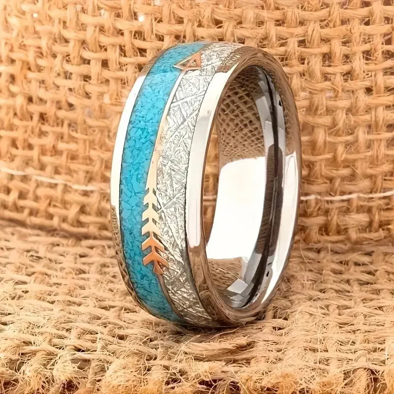 Antique Enamel Silver Ring