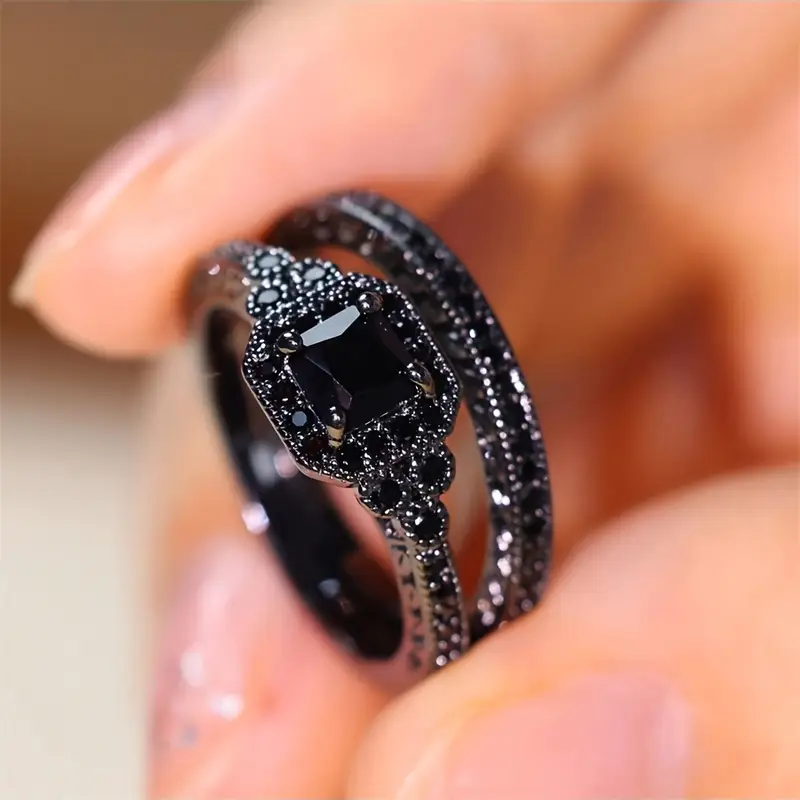 Vintage Black Ring Set - emmy-rae-jewels.com