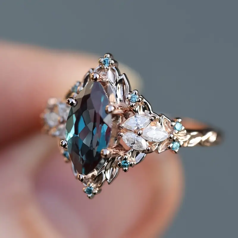 Blue Crystalline Exotic Ring - emmy-rae-jewels.com