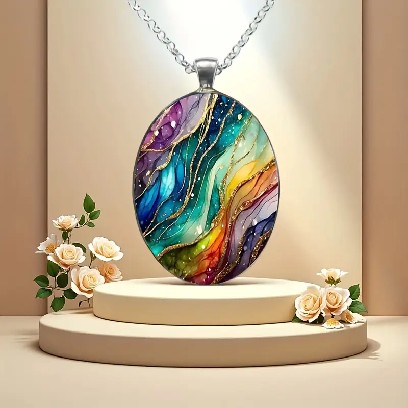 Colorful Round Stone Necklace - emmy-rae-jewels.com