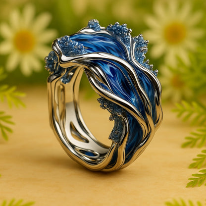 Vintage Golden Ocean Wavy Ring - emmy-rae-jewels.com