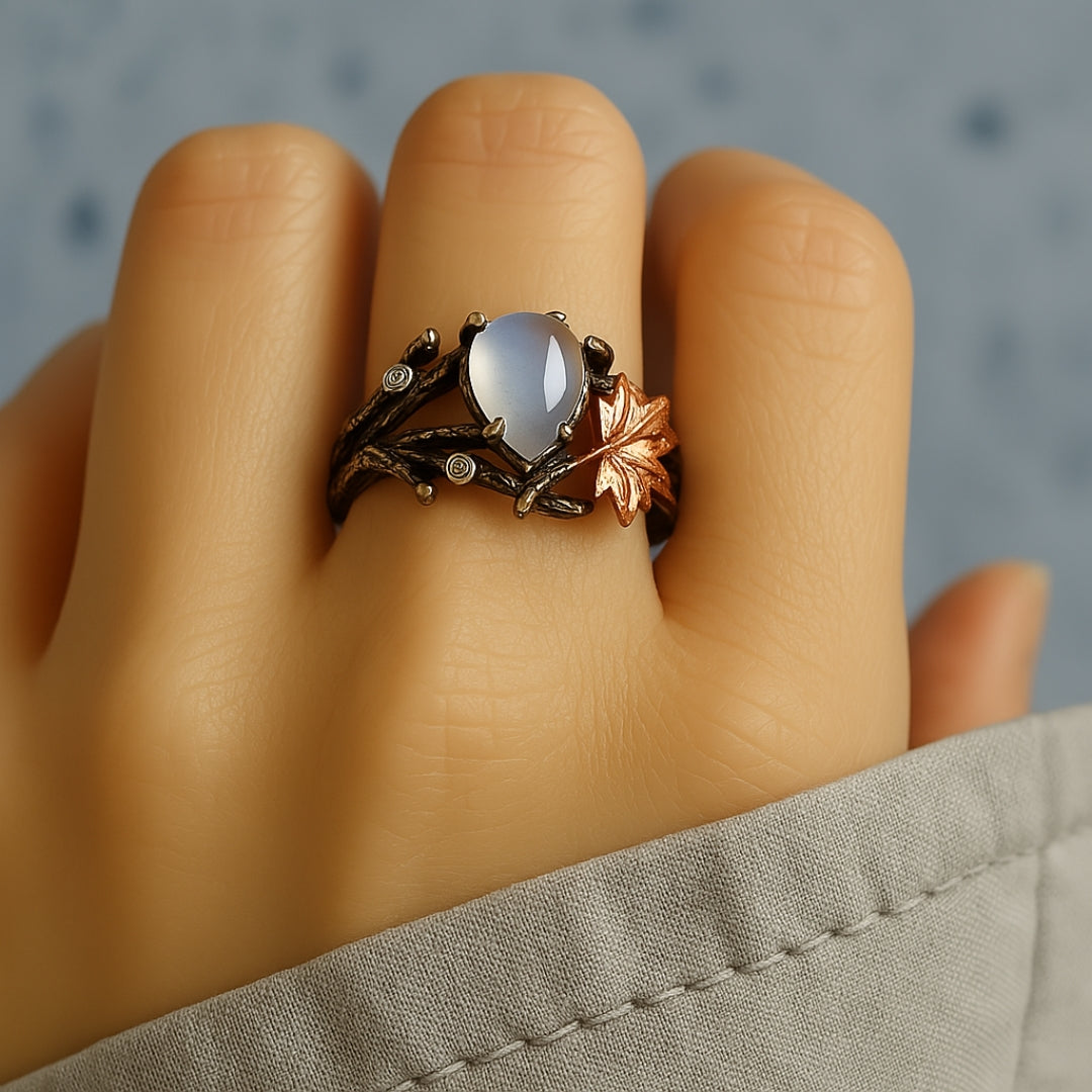 Nature Moonstone Ring - emmy-rae-jewels.com