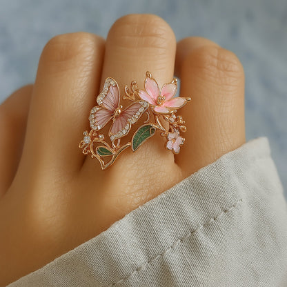 Nature Bright Butterfly Zirconia Ring - emmy-rae-jewels.com