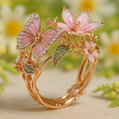 Nature Bright Butterfly Zirconia Ring - emmy-rae-jewels.com