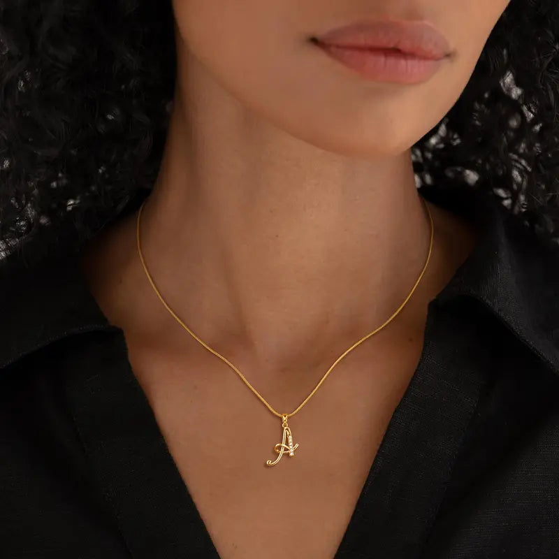 Lily Initial Necklace