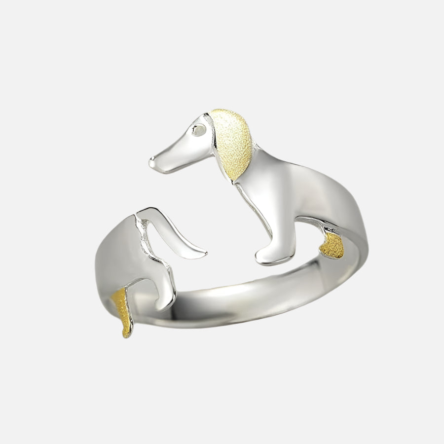 925 Sterling Silver Dachshund Ring – Adjustable Fit - emmy-rae-jewels.com