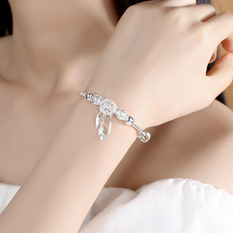 925 Silver Adjustable Dreamcatcher Bracelet - emmy-rae-jewels.com