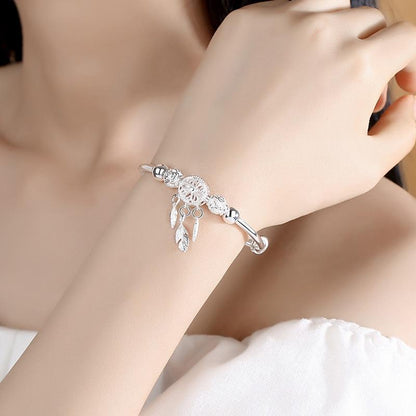 925 Silver Adjustable Dreamcatcher Bracelet - emmy-rae-jewels.com