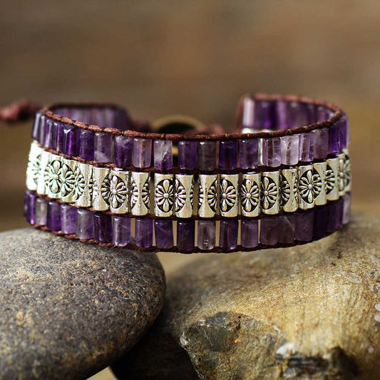 Antique Amethyst Purple Bracelet - emmy-rae-jewels.com