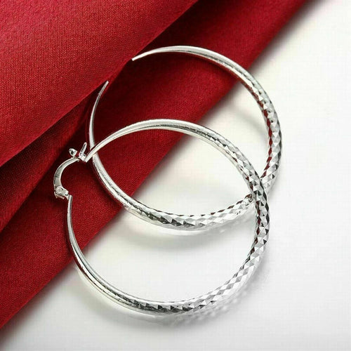 Sterling Silver Circle Hoop Earrings