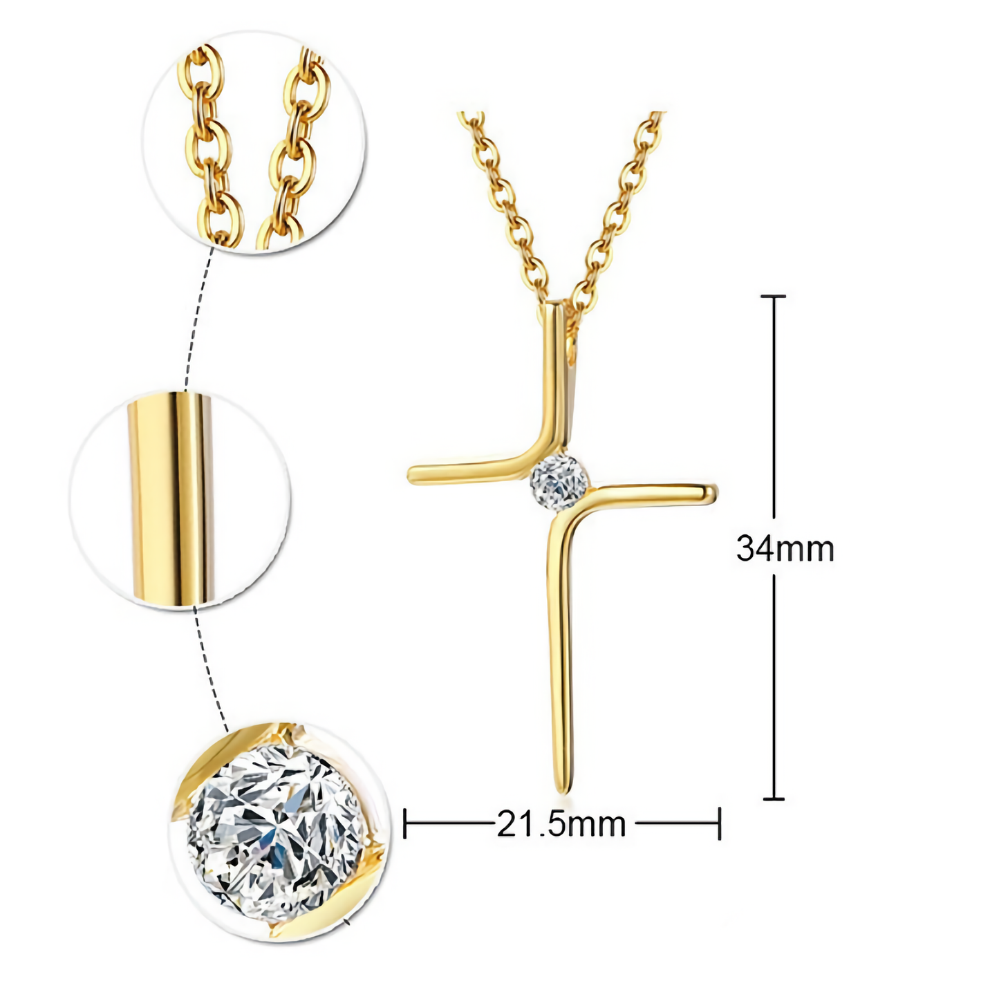 Asymmetrical Cross Necklace - emmy-rae-jewels.com