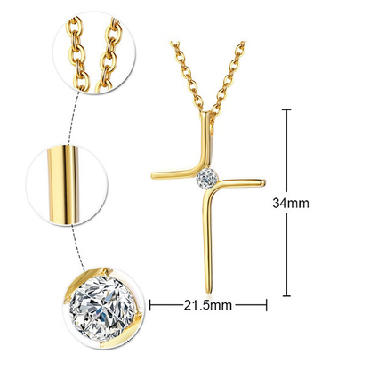 Asymmetrical Cross Necklace - emmy-rae-jewels.com